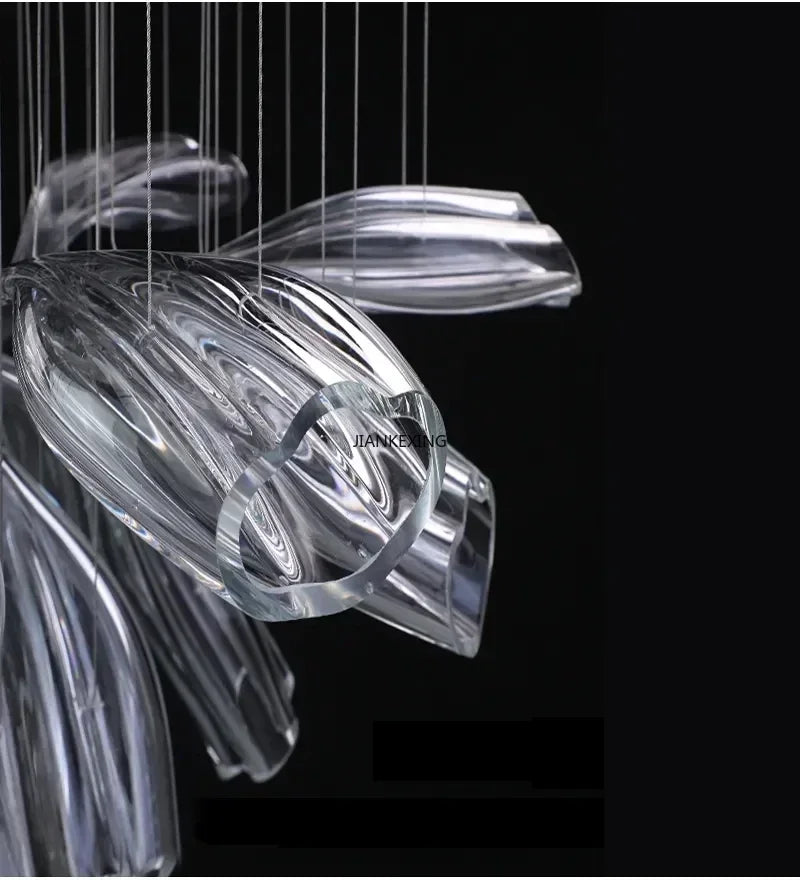 suspension art déco en verre pour intérieur moderne et élégant