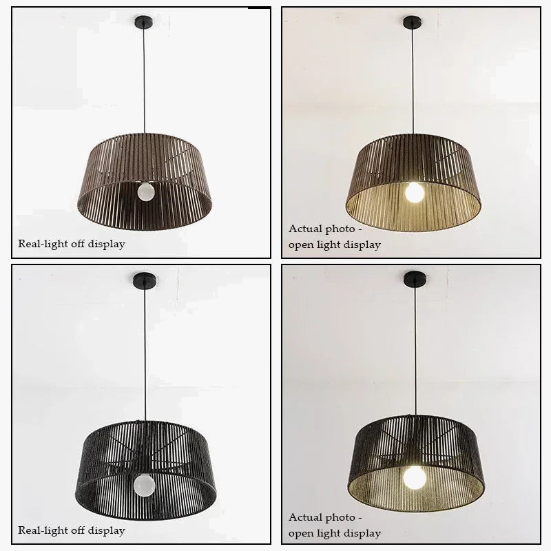 suspension art déco moderne créative en corde pour intérieur