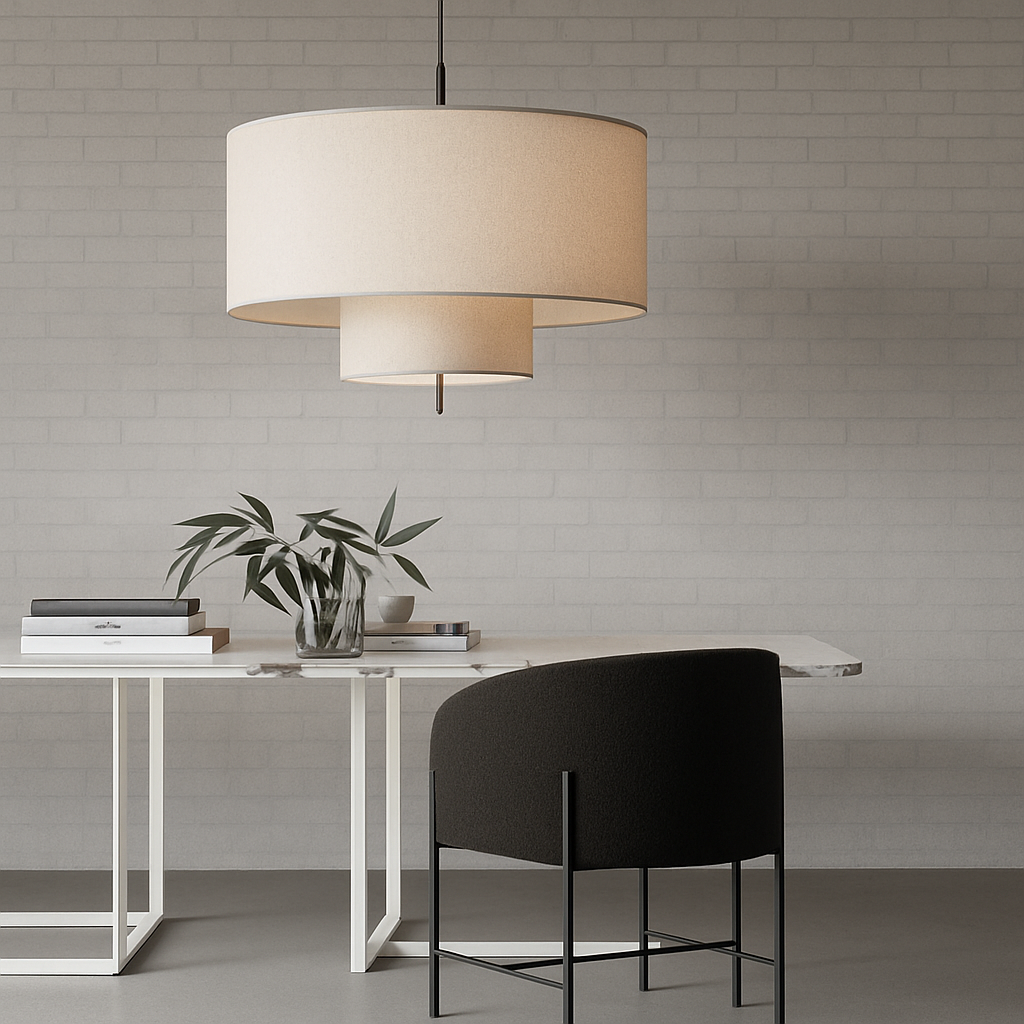 suspension artistique en tissu design fait main éclairage moderne