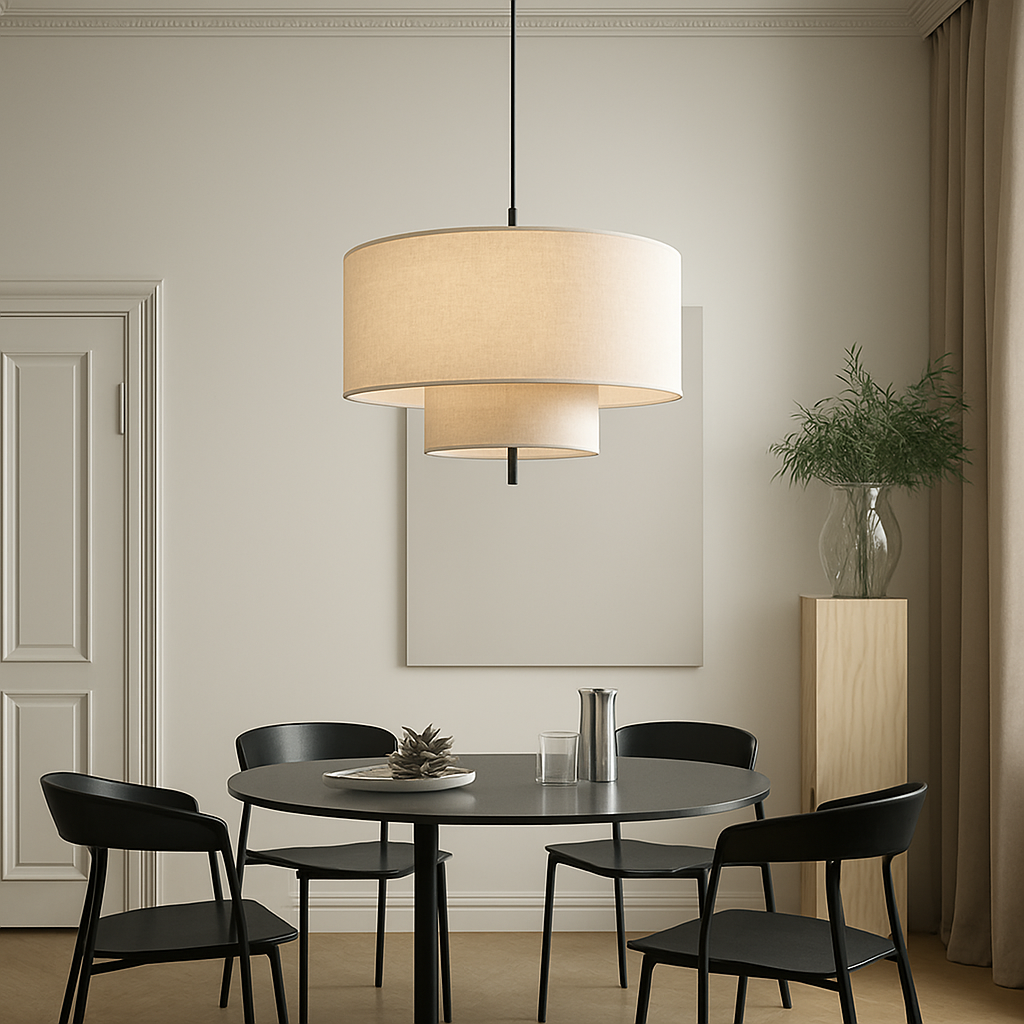 suspension artistique en tissu design fait main éclairage moderne