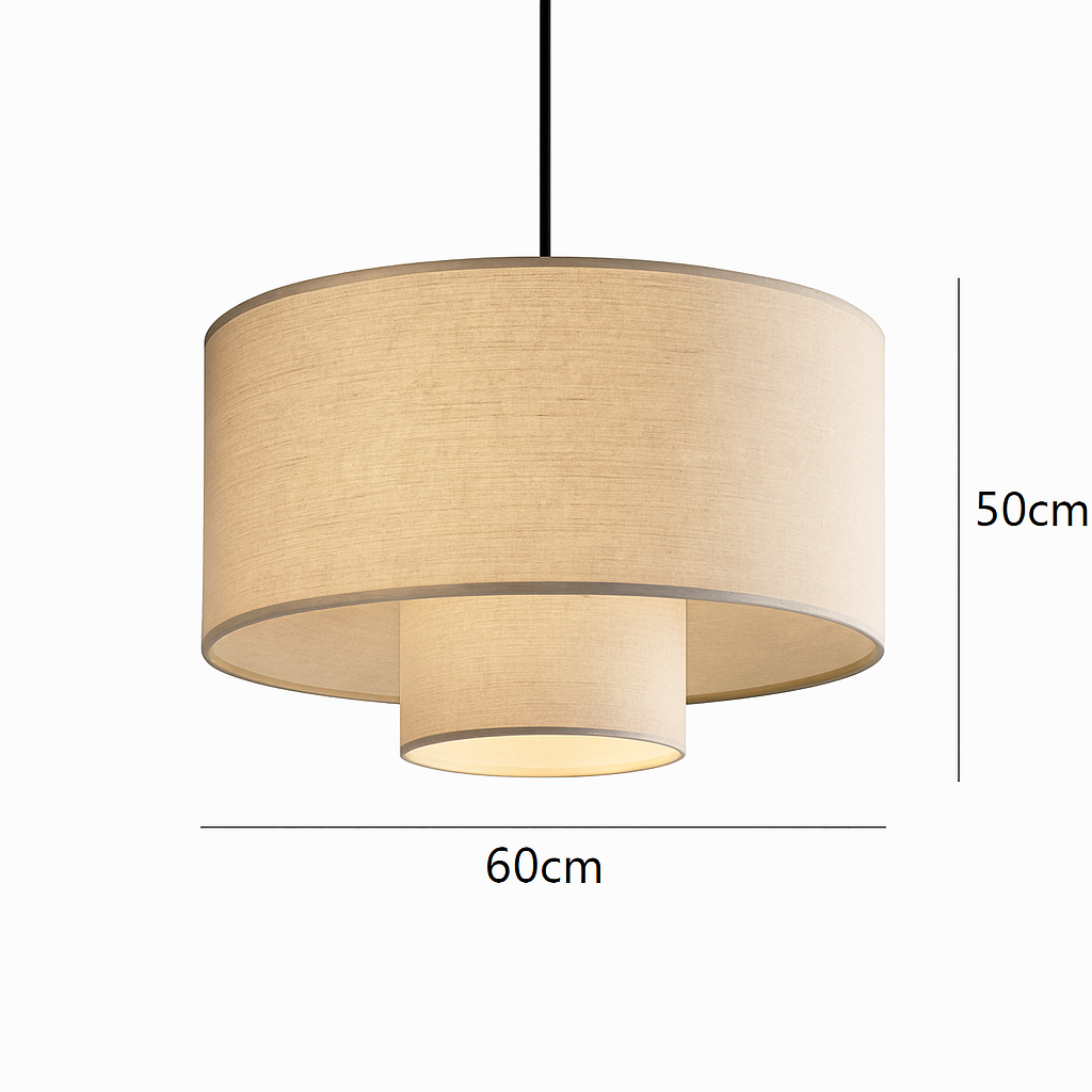 suspension artistique en tissu design fait main éclairage moderne