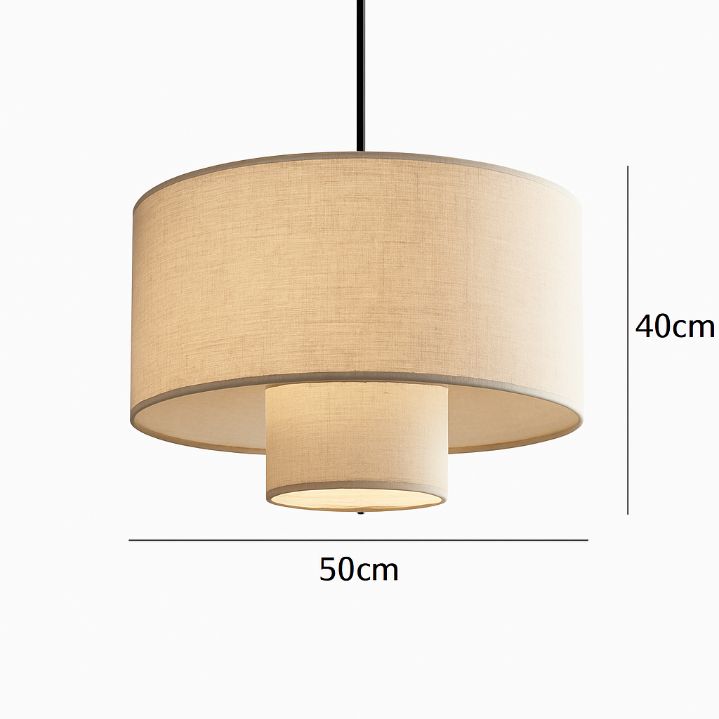 suspension artistique en tissu design fait main éclairage moderne