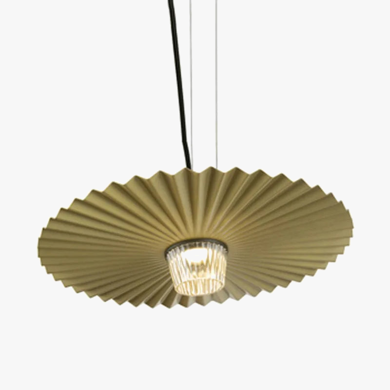 suspension artistique plissée pour café restaurant et boutique