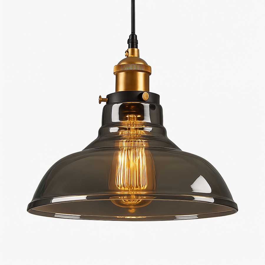 Suspension avec abat-jour en verre Loft