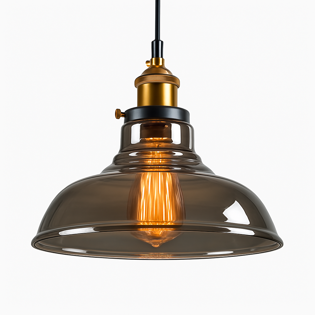 Suspension avec abat-jour en verre Loft