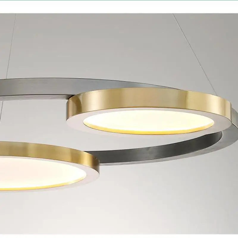 suspension à bande led en acier inoxydable design moderne pour intérieur