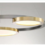 suspension à bande led en acier inoxydable design moderne pour intérieur