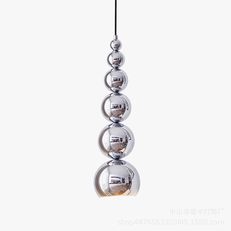 suspension bauhaus style moderne boule chrome