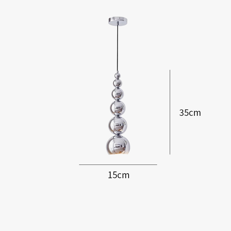 suspension bauhaus style moderne boule chrome