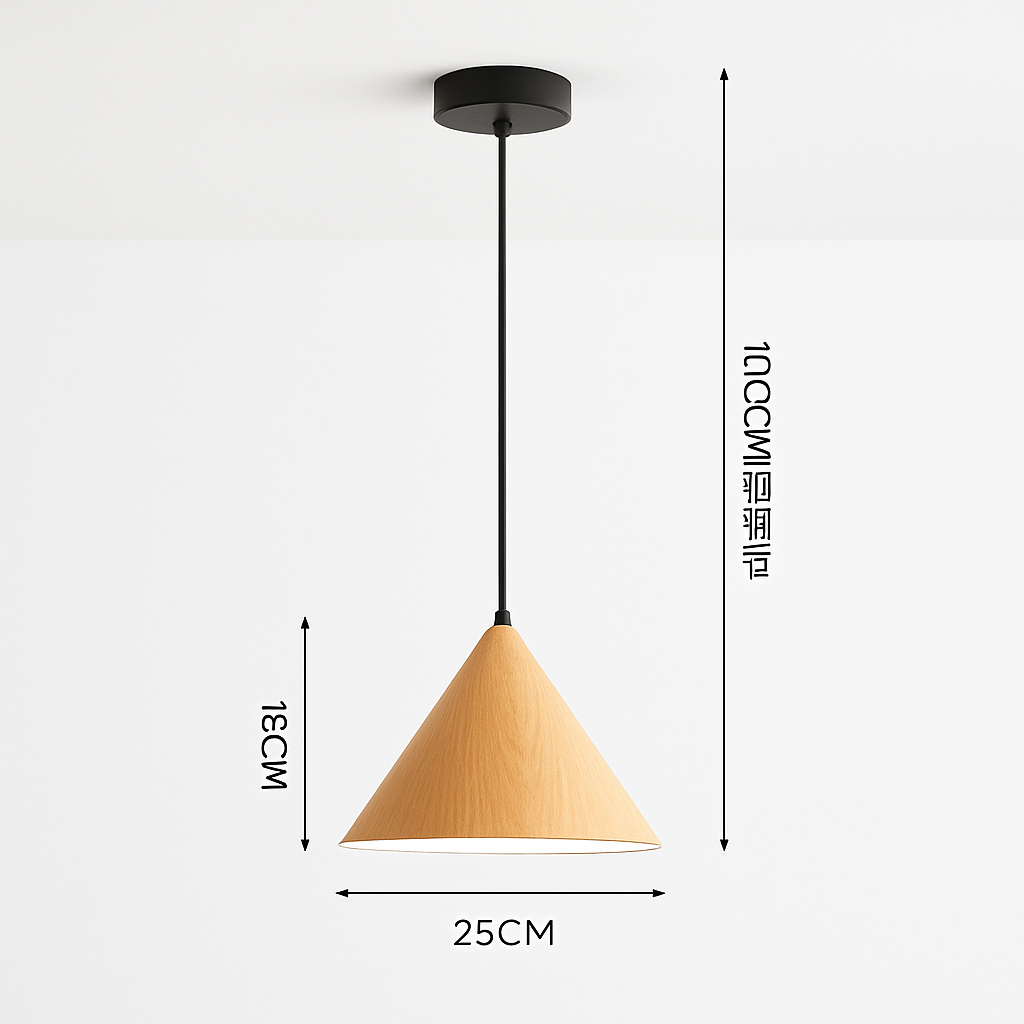 Suspension bois grain simple moderne jap vintage bar