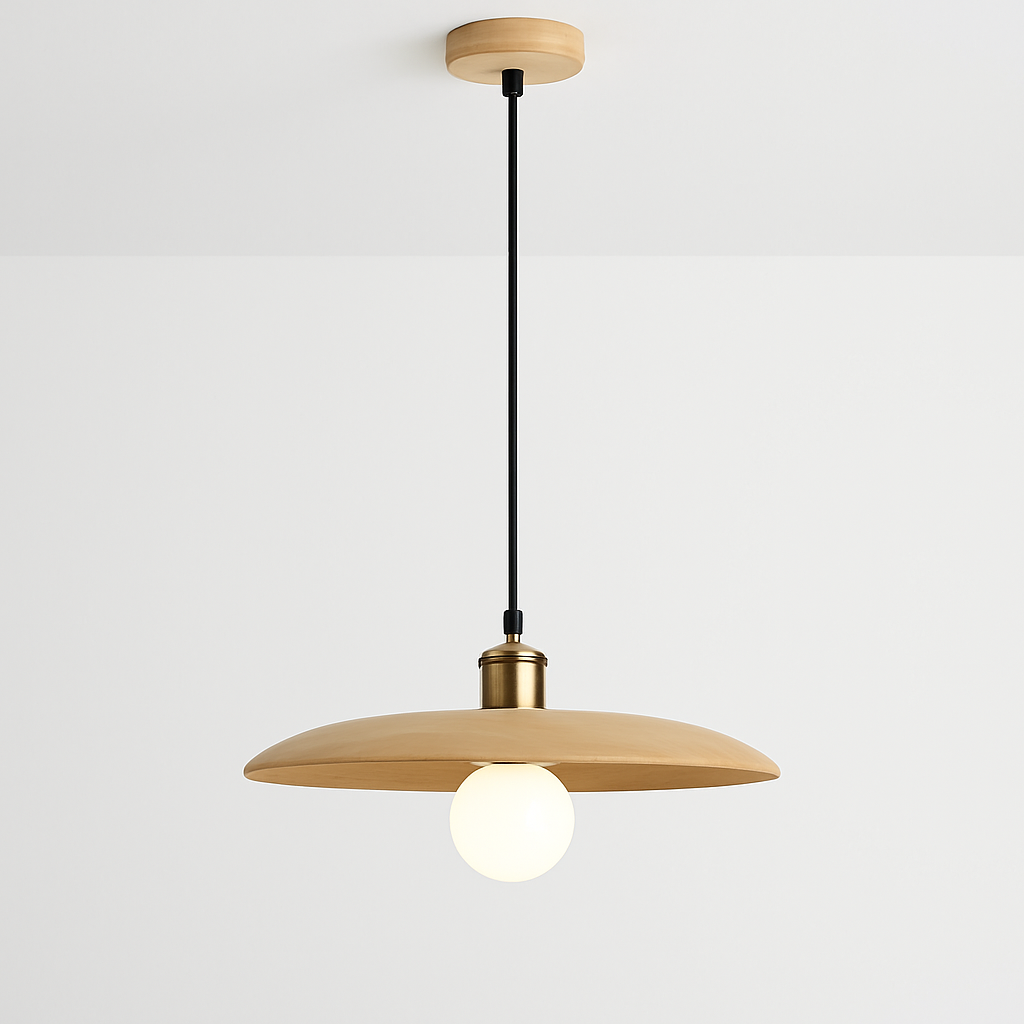 Suspension bois soucoupe volante
