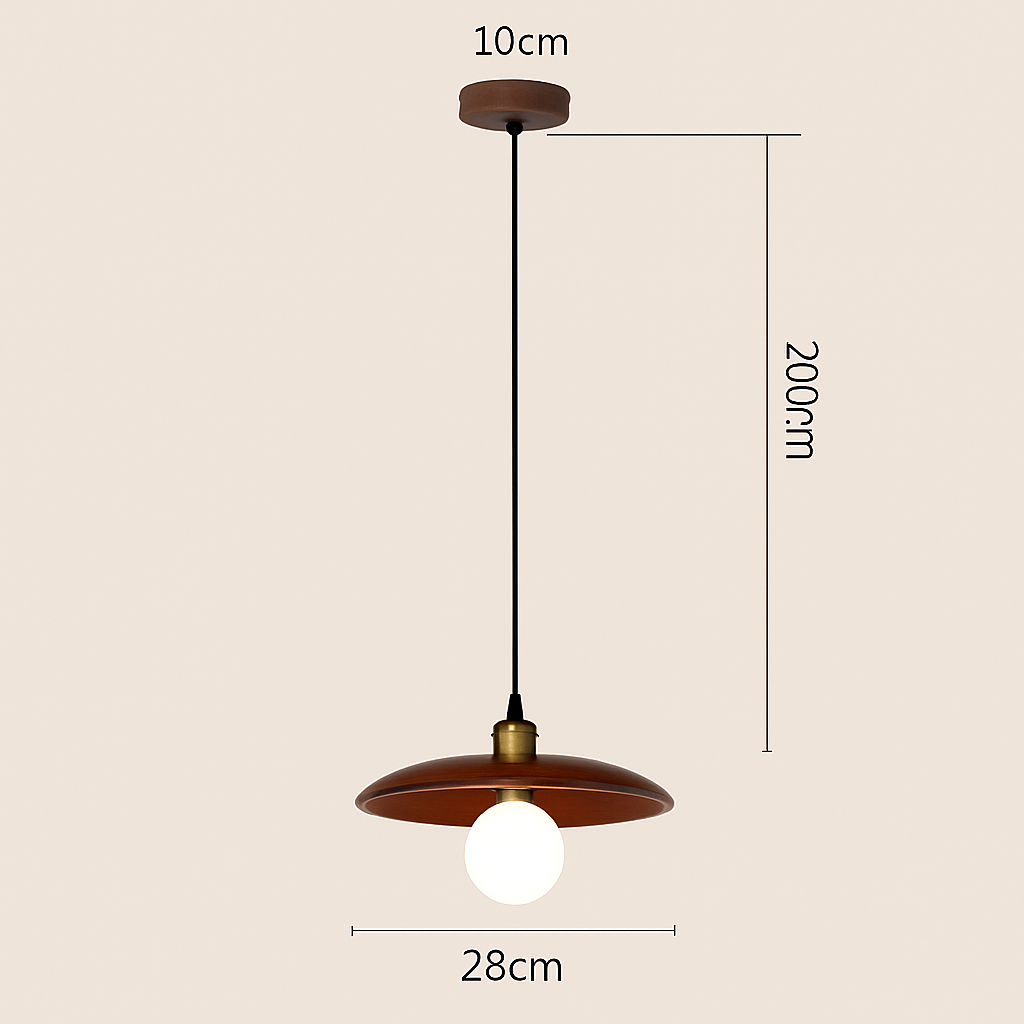 Suspension bois soucoupe volante