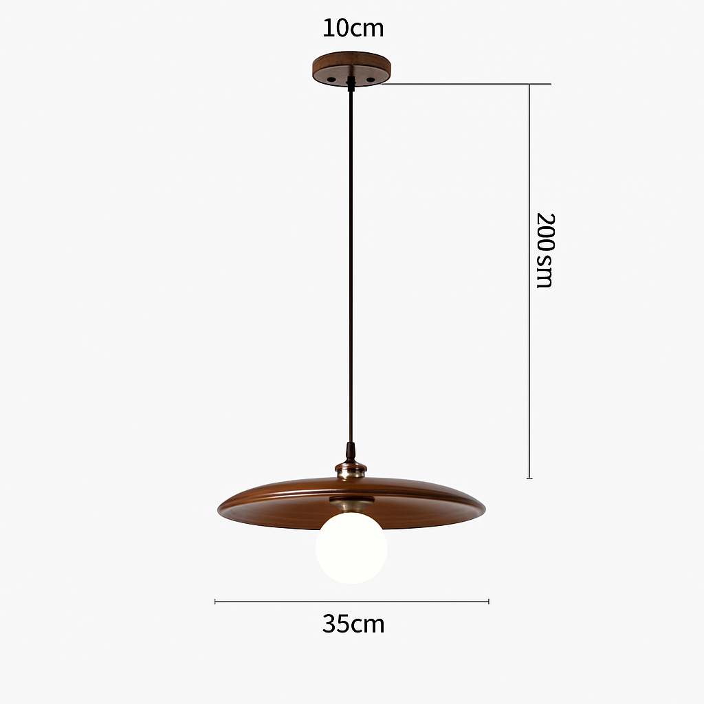 Suspension bois soucoupe volante