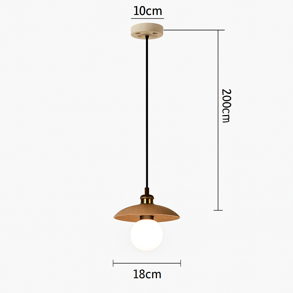 Suspension bois soucoupe volante