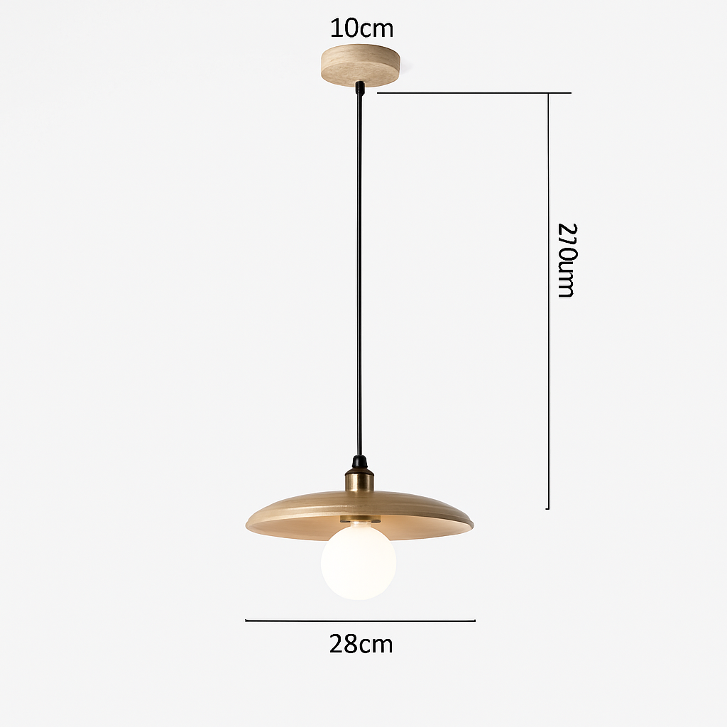 Suspension bois soucoupe volante