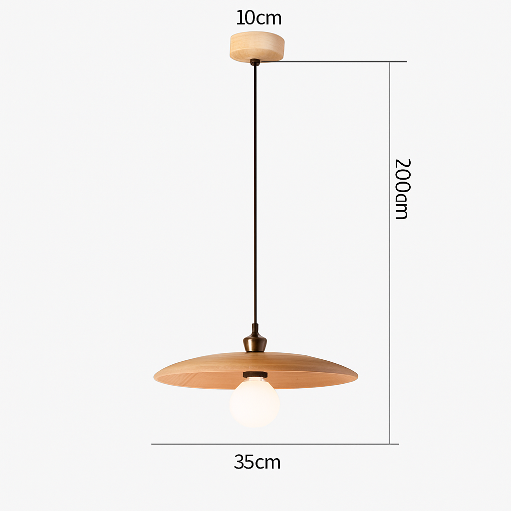 Suspension bois soucoupe volante