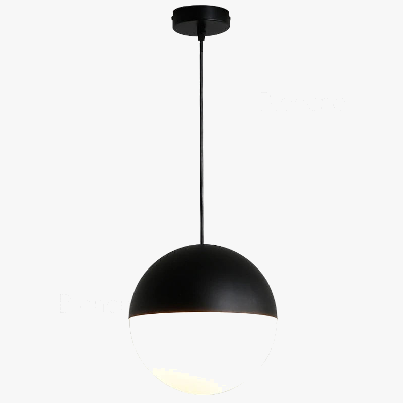 Suspension boule de verre nordique noir 15/20cm lampes Led suspendues luminaires de Loft pour cuisine salon chambre Lustre lumières