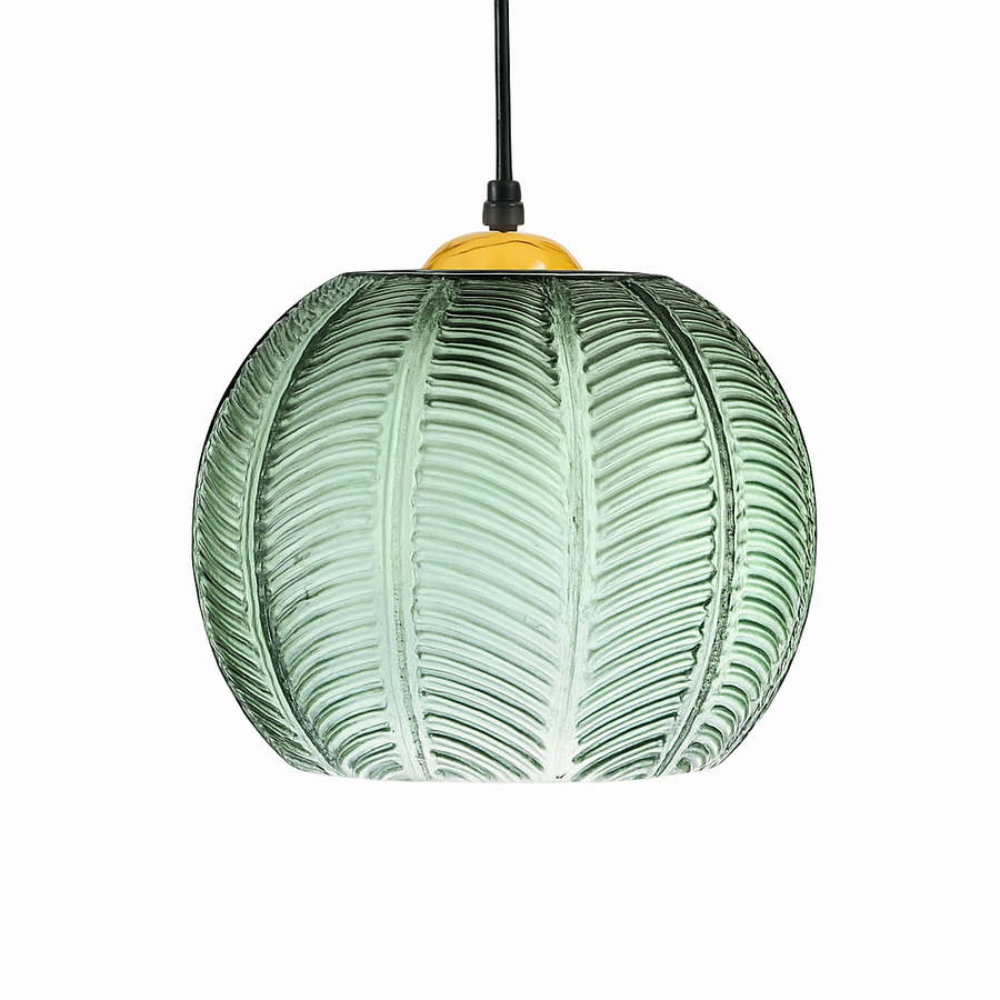 suspension Boule de verre vert