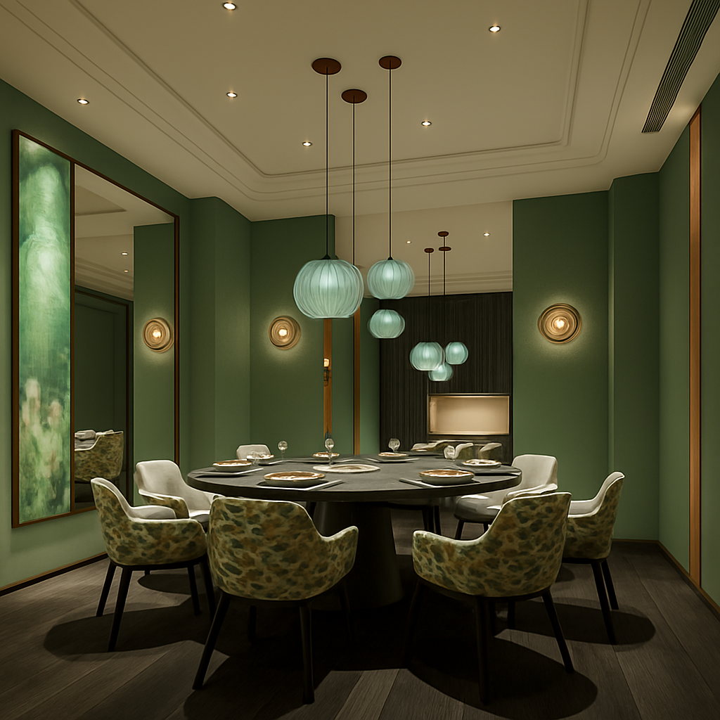 suspension Boule de verre vert