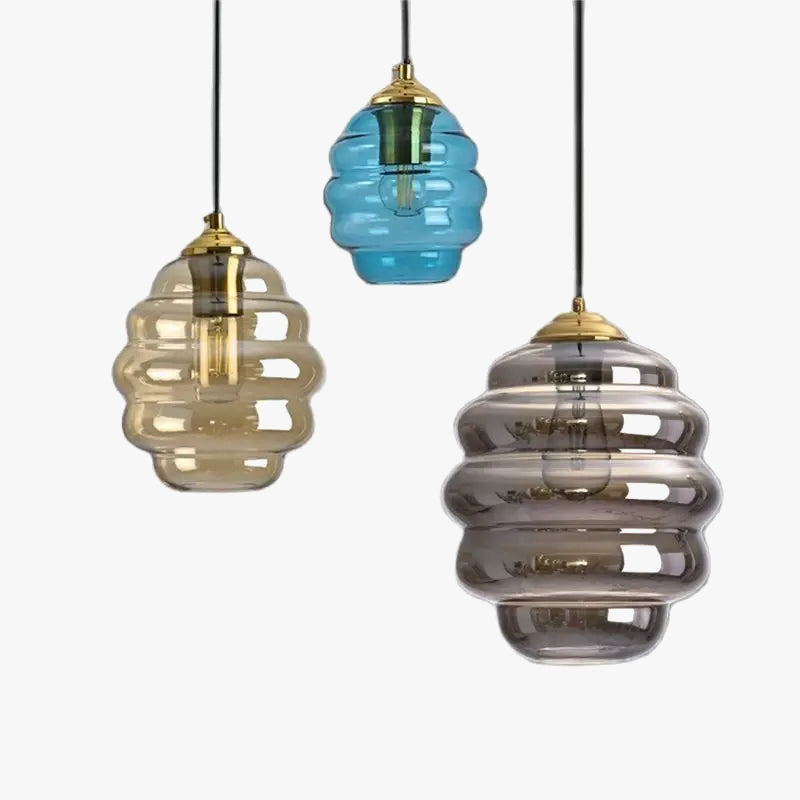 suspension boule de vitrail nordique moderne
