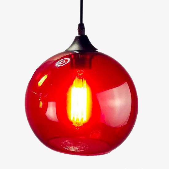 Suspension boule en verre colorée Loft