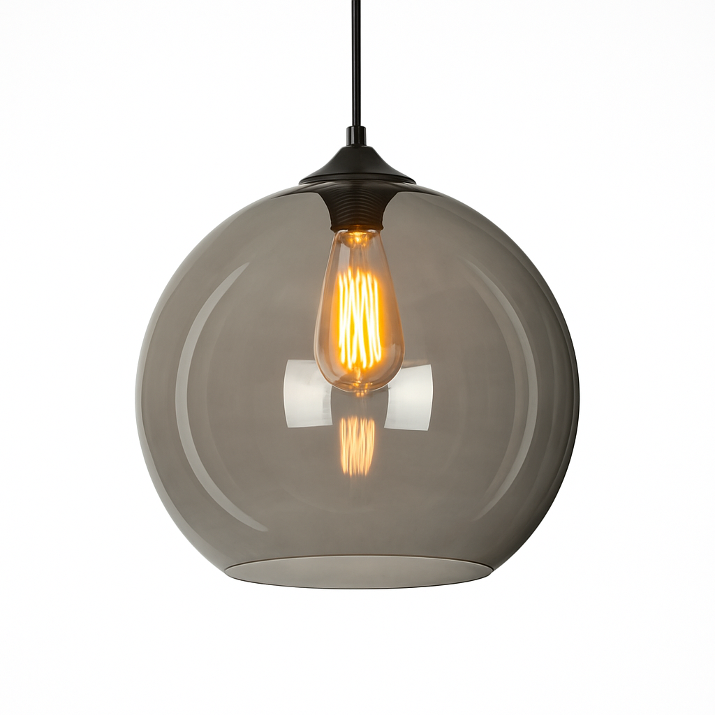 Suspension boule en verre moderne Clear