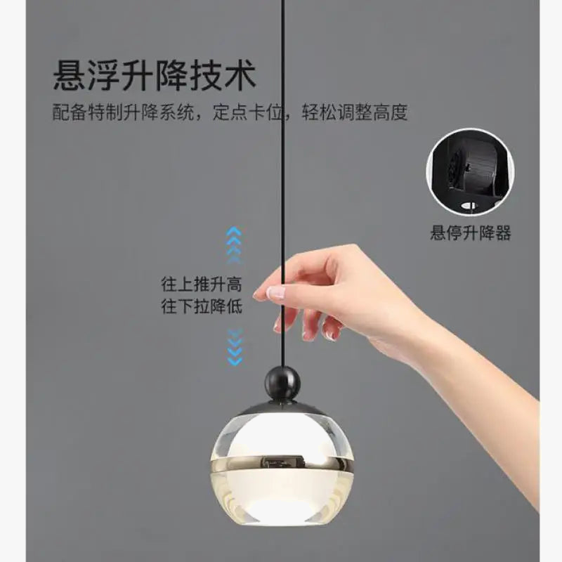 suspension boule led nordic lifting design moderne pour intérieur