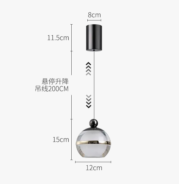 suspension boule led nordic lifting design moderne pour intérieur
