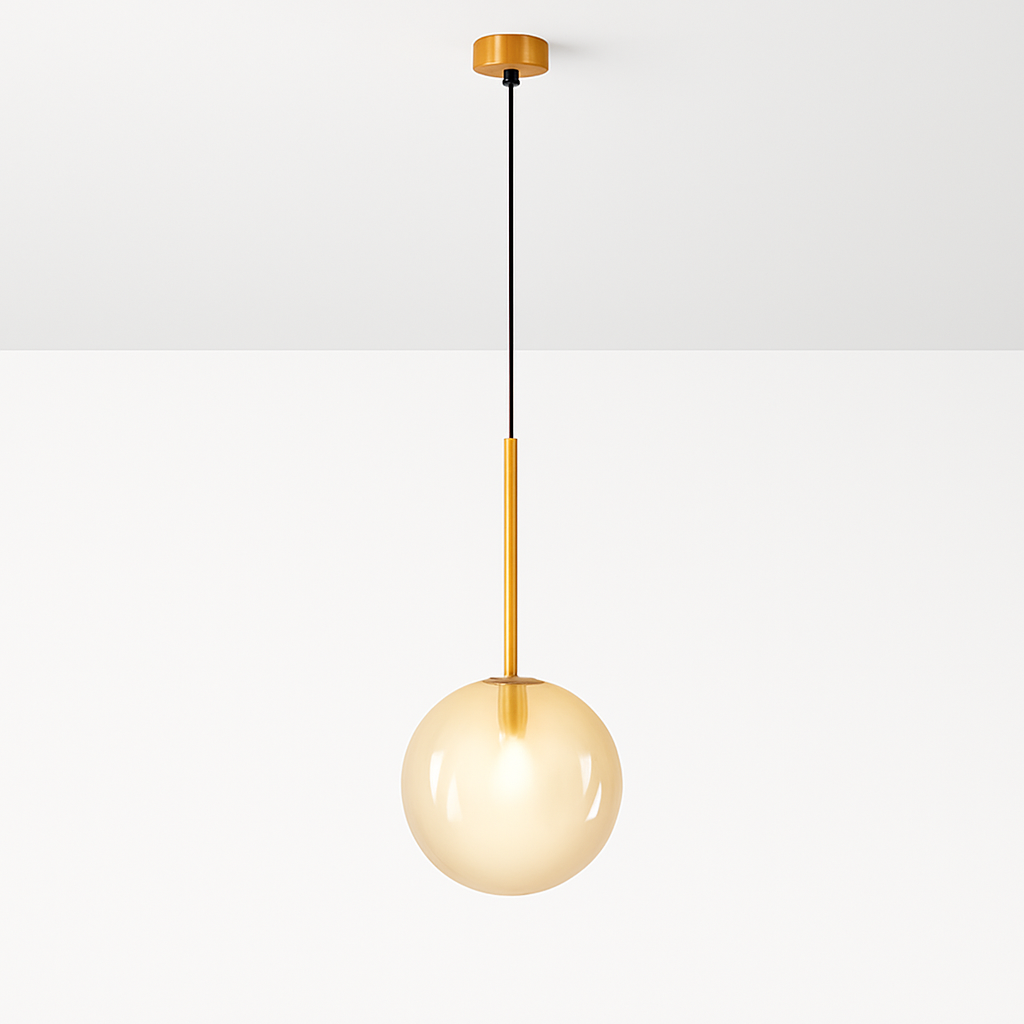 Suspension boule verre design nordique moderne décoratif loft LED