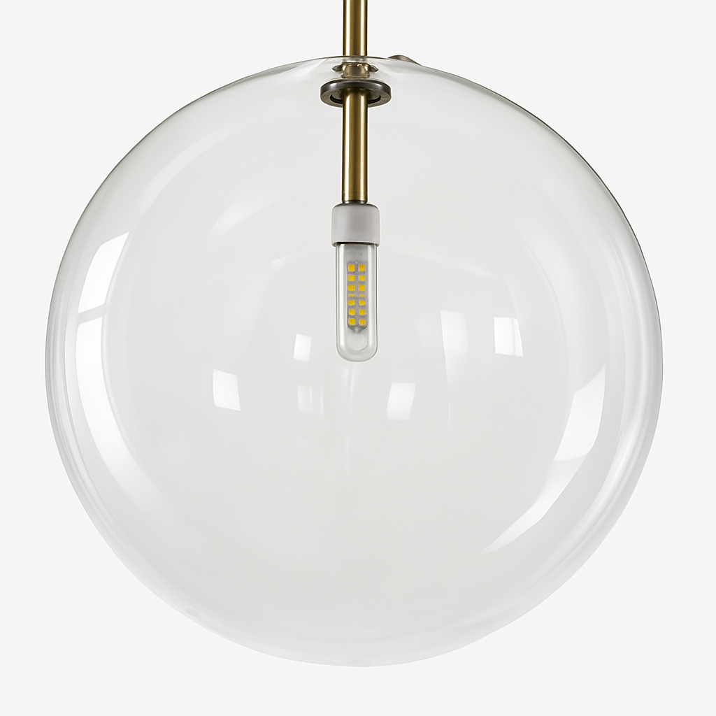 Suspension boule verre design nordique moderne décoratif loft LED