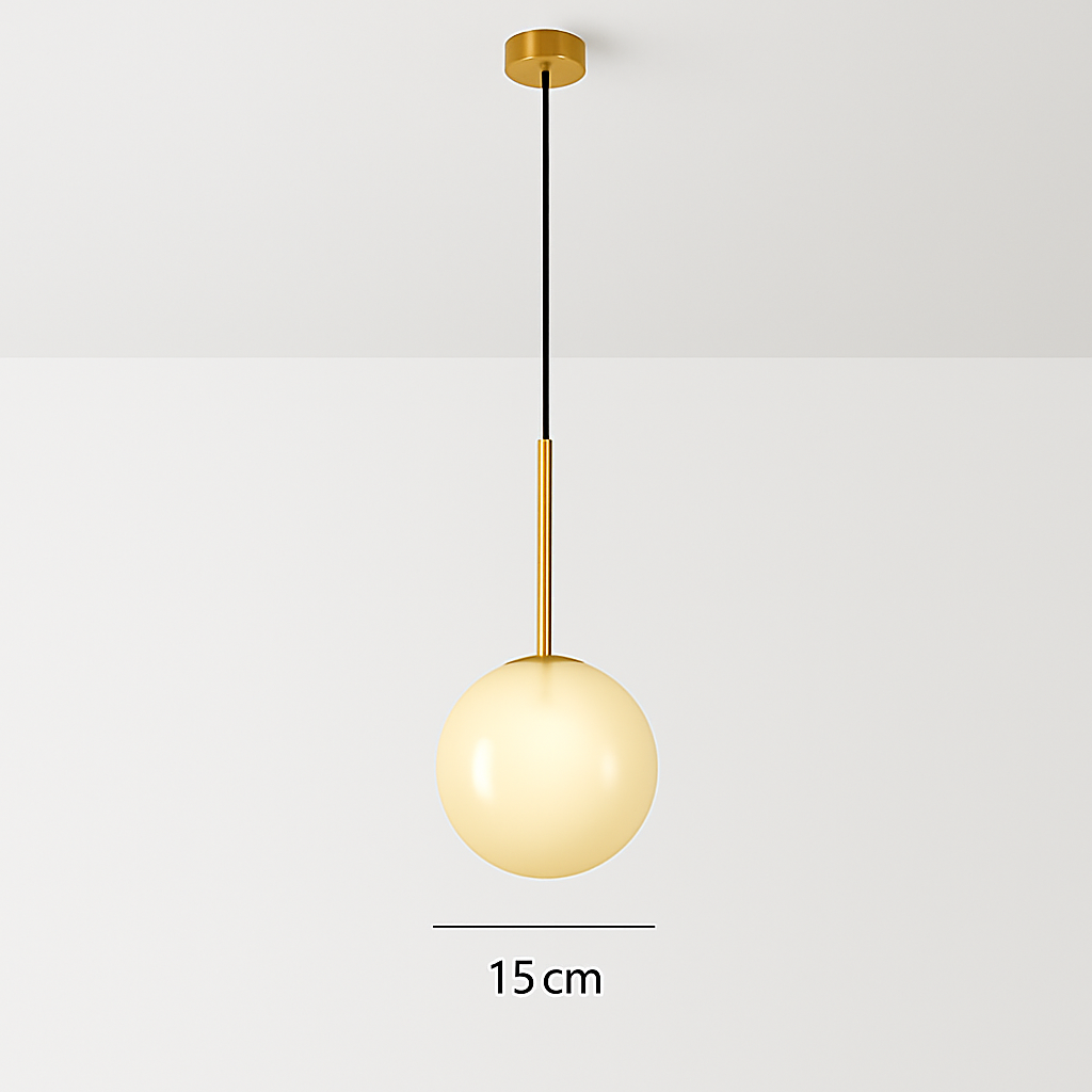 Suspension boule verre design nordique moderne décoratif loft LED