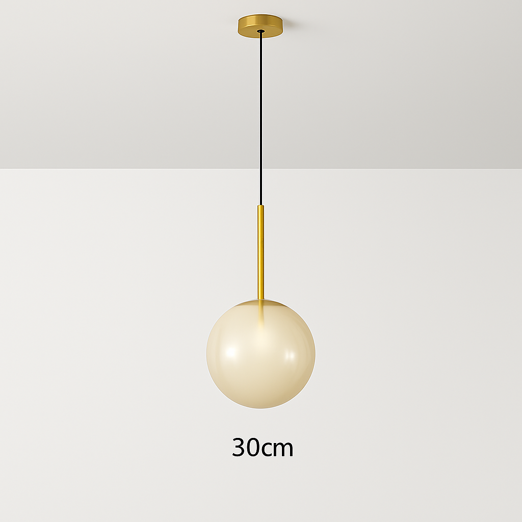 Suspension boule verre design nordique moderne décoratif loft LED