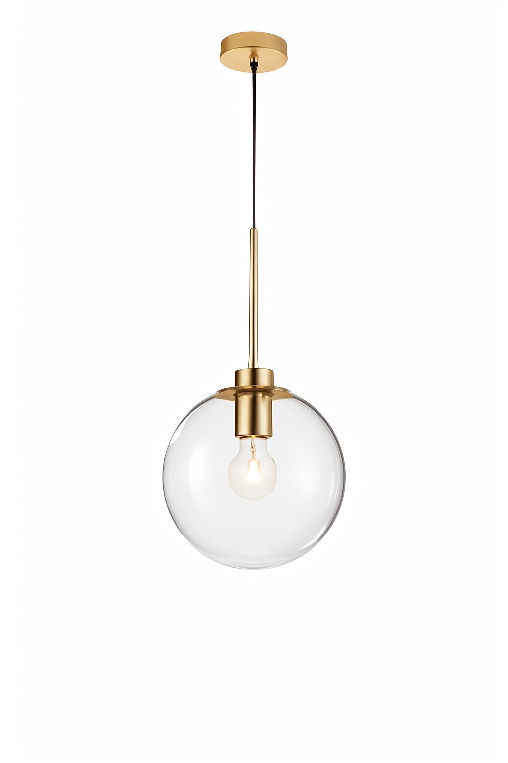Suspension boules en verre et tige