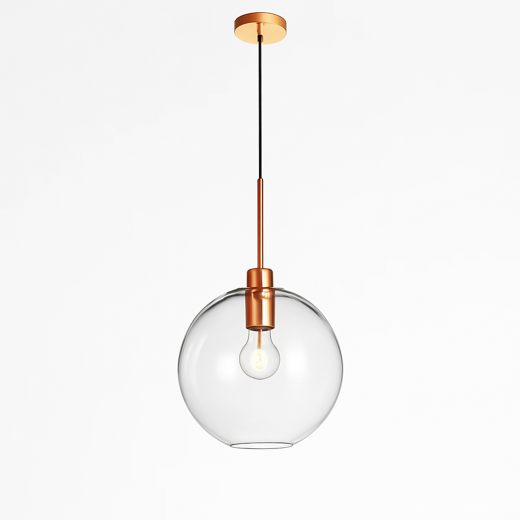 Suspension boules en verre et tige
