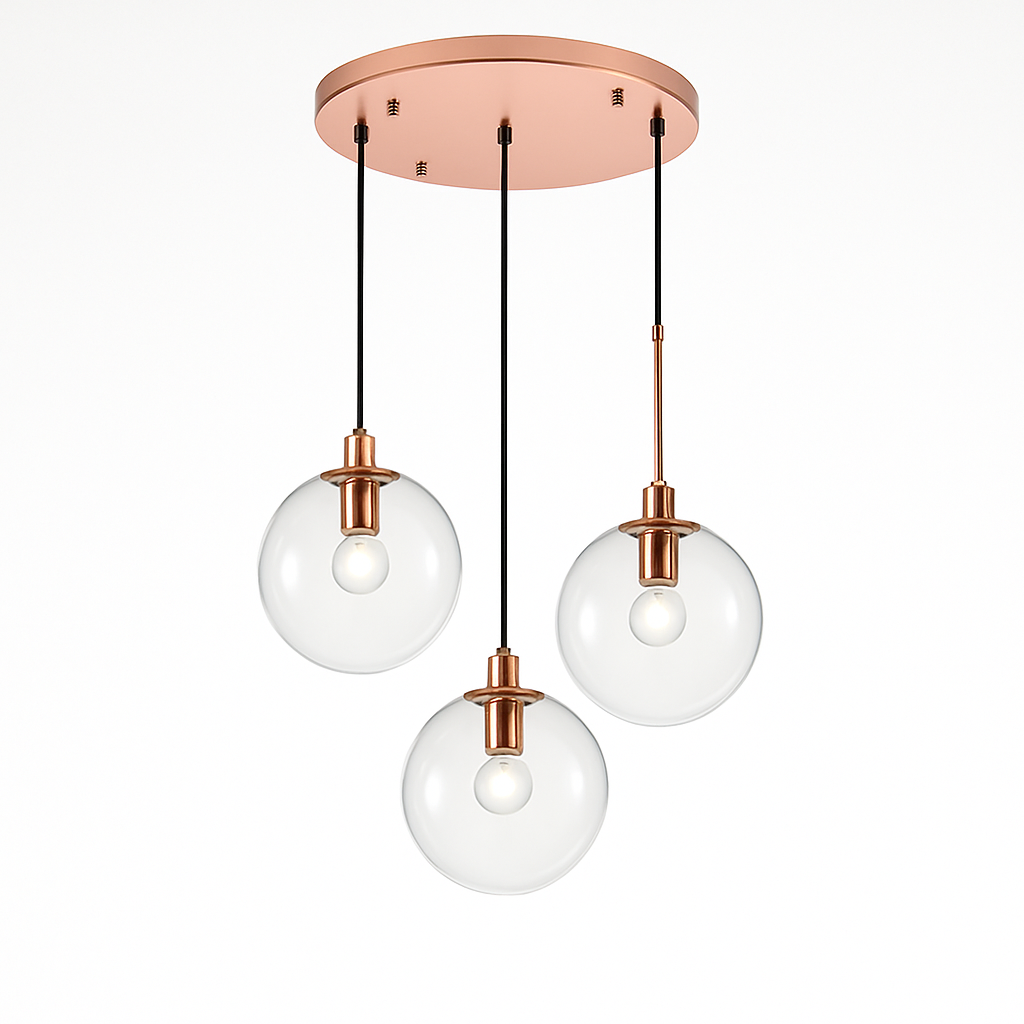 Suspension boules en verre et tige