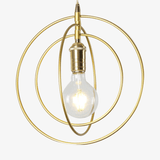 Suspension cage en métal doré Lamp