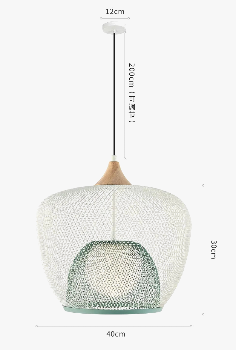 suspension cage à oiseaux style nordique luminaire moderne décor industriel
