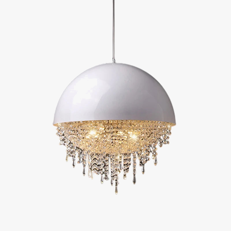suspension chic en métal et cristal design moderne unique