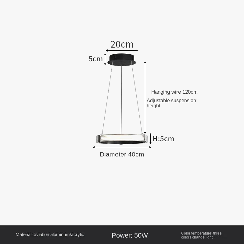 suspension circulaire de luxe postmoderne pour décoration intérieure élégante