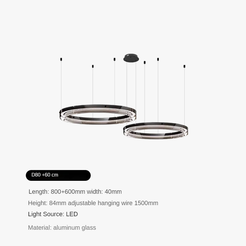 suspension circulaire en verre design moderne et minimaliste