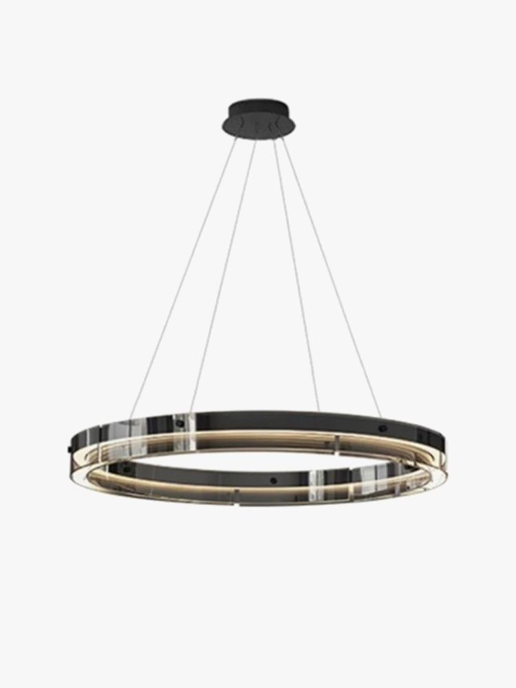 suspension circulaire en verre minimaliste italienne moderne et créative