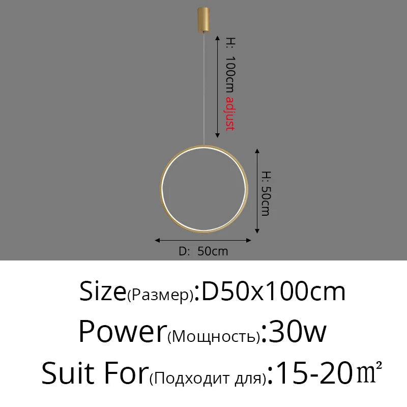 suspension circulaire moderne idéale pour bar ou cuisine
