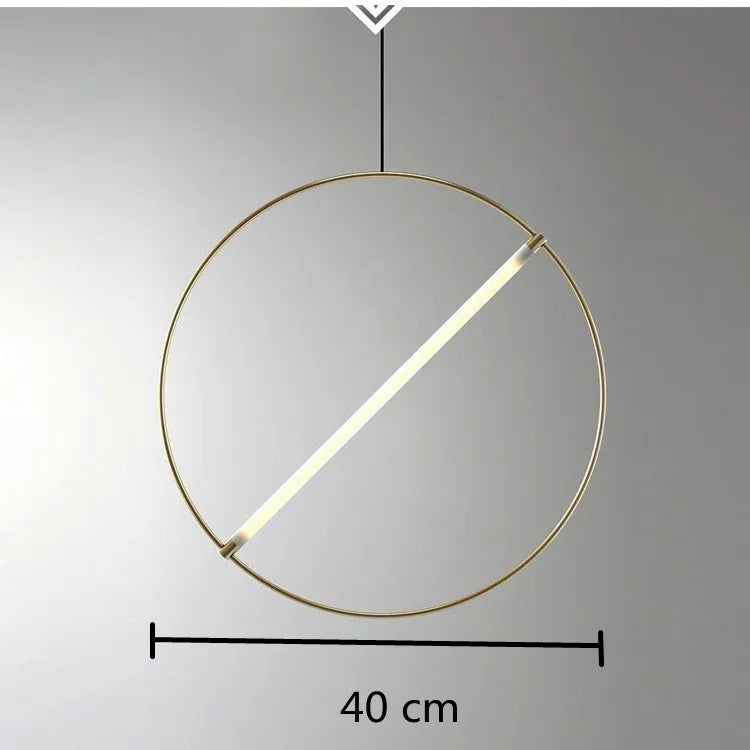 suspension circulaire post-moderne créative luxe design élégant