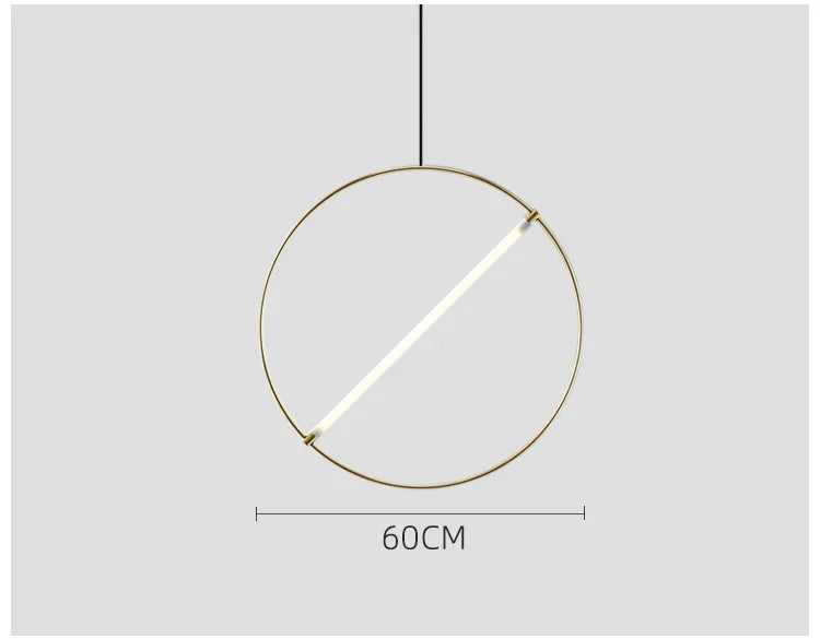 suspension circulaire post-moderne créative luxe design élégant