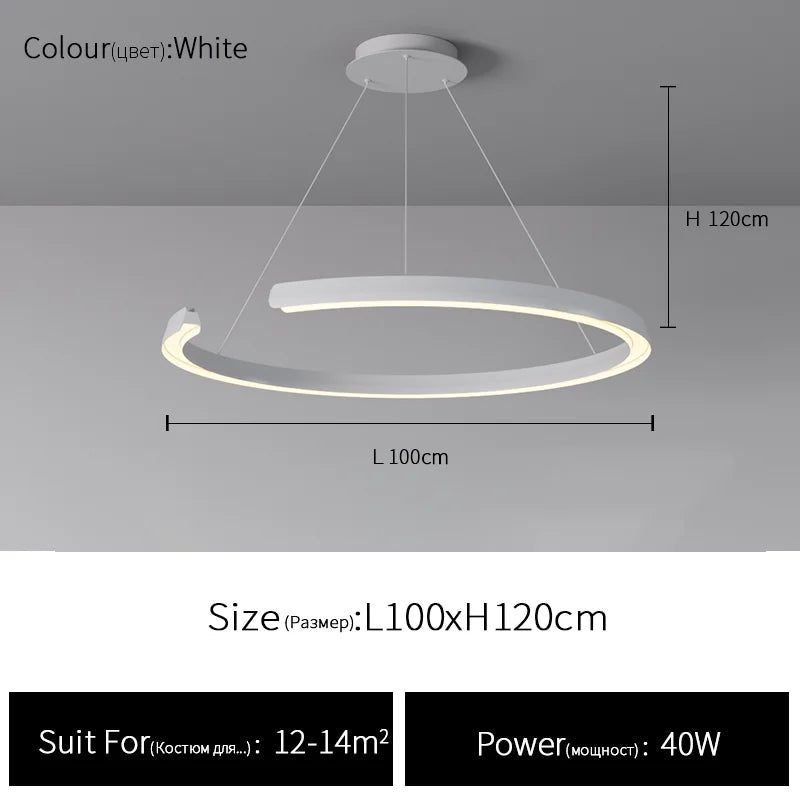 Suspension circulaire simple et moderne