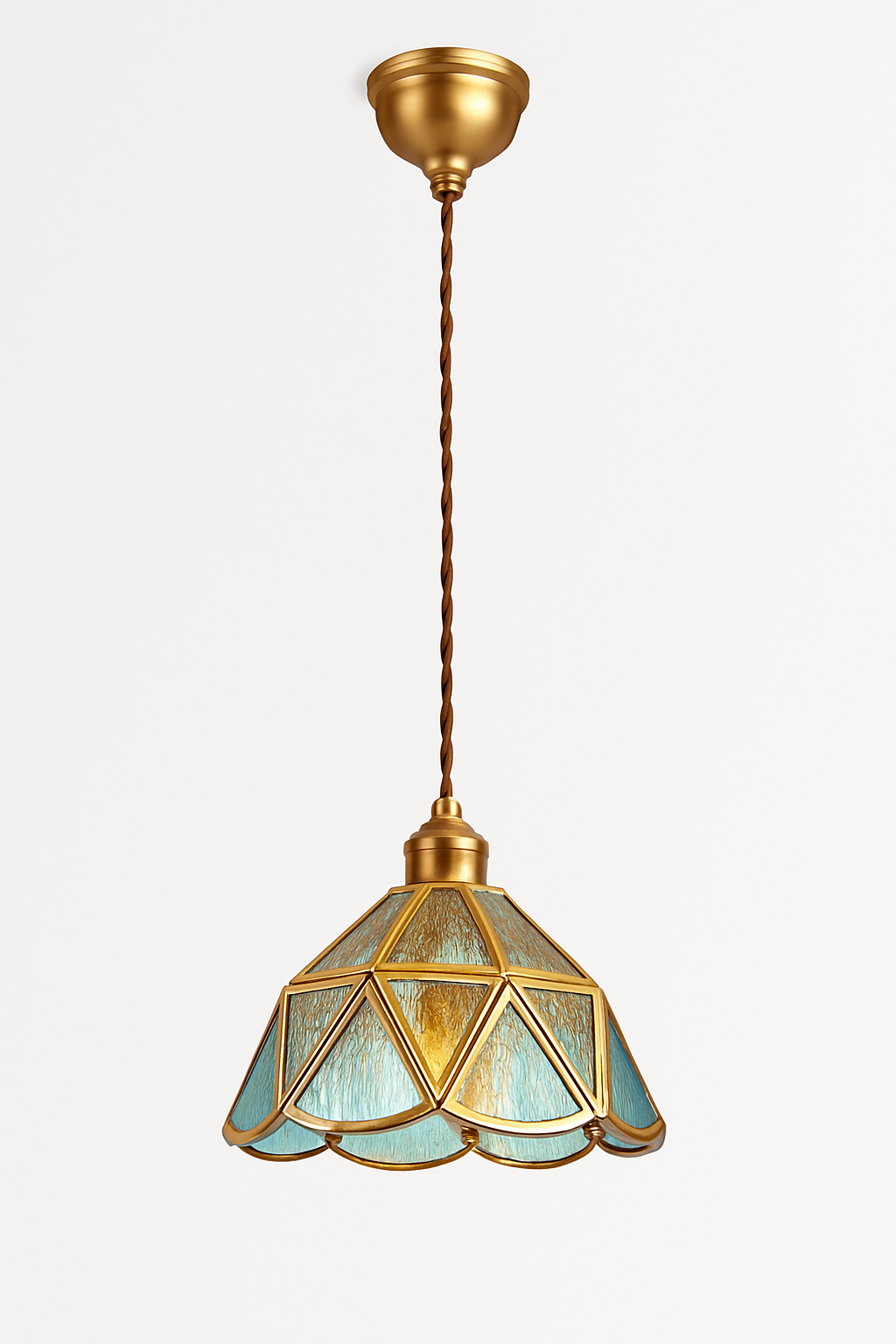 suspension conique en verre Style japonais Vintage