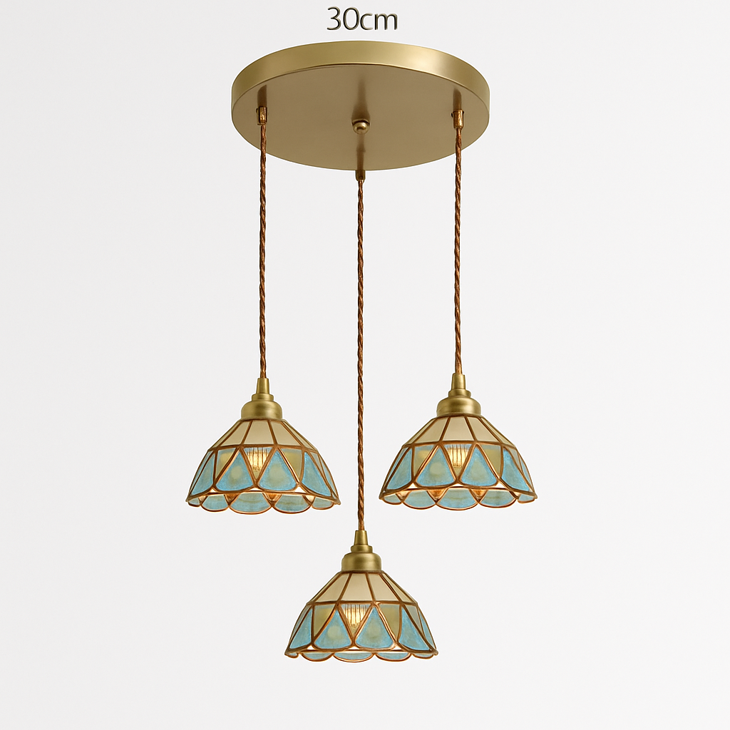 suspension conique en verre Style japonais Vintage