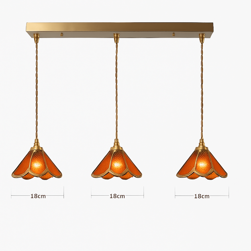 suspension conique en verre Style japonais Vintage