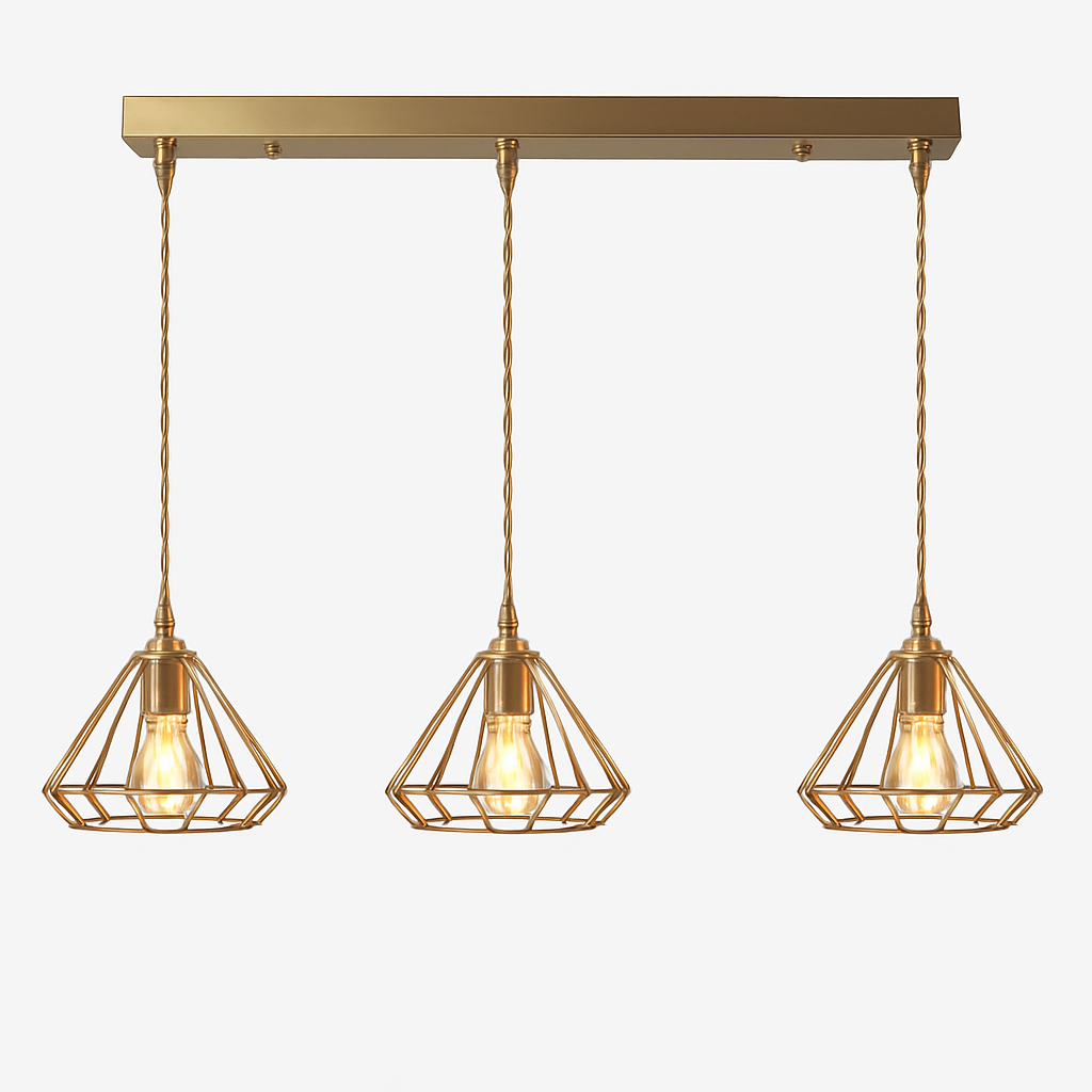 suspension conique en verre Style japonais Vintage
