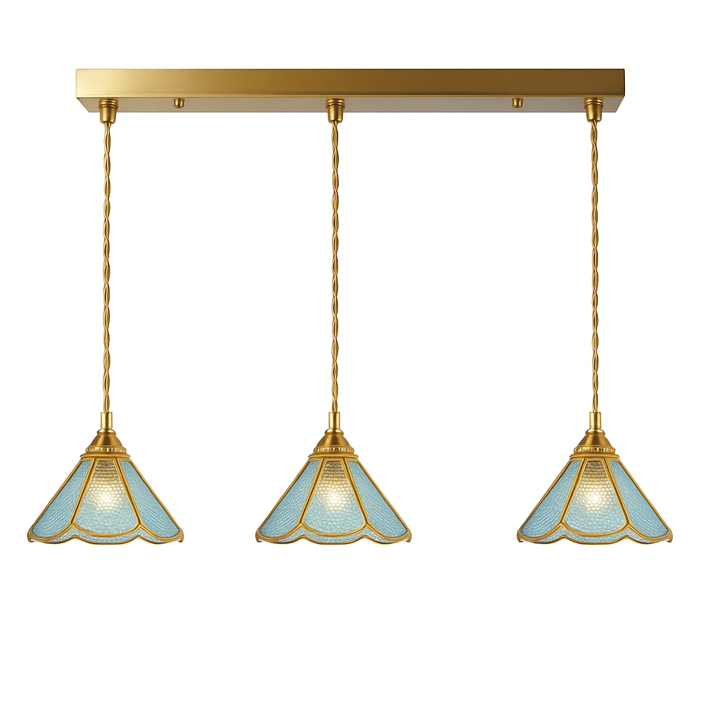 suspension conique en verre Style japonais Vintage
